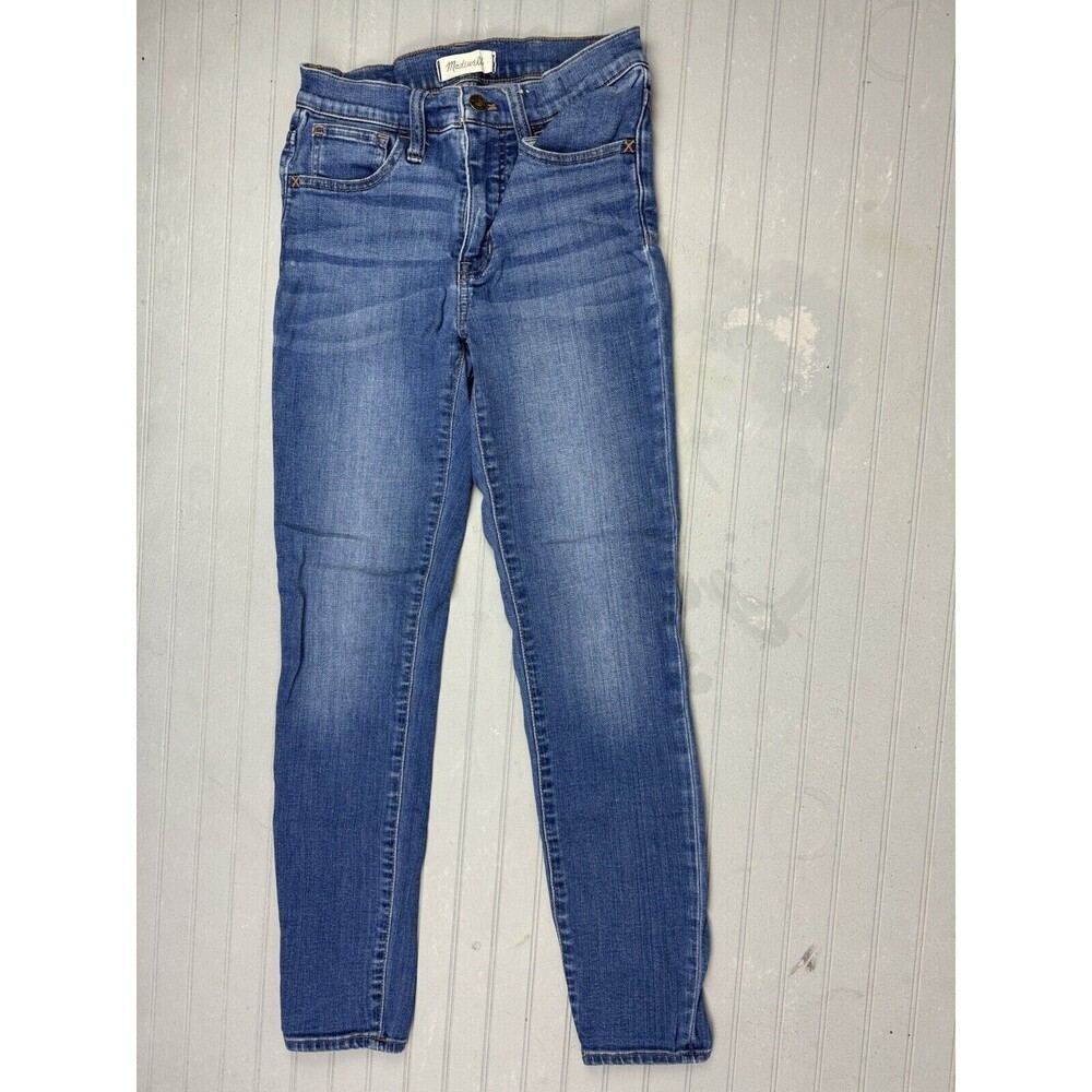 Madewell Size 25 Womens Jeans 9" Mid Rise Skinny Med Wash Stretch